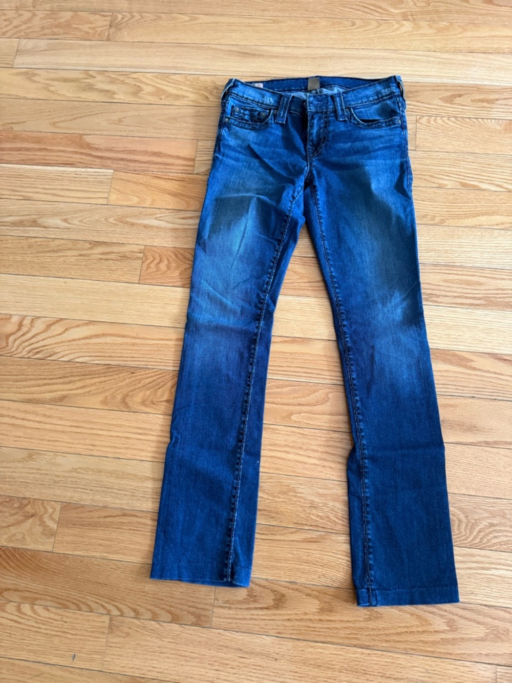 True Religion Women's Boot Cut Jeans in Dark Blue Wash